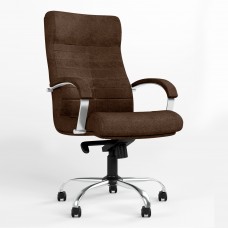 Кресло поворотное ORION STEEL LB CHROME (COMFORT) Micro-B (коричневый) (NWS-126656)