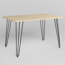 Стіл ALLER BLACK (18)-1200х800х750 Береза полярна (NWS-130328)