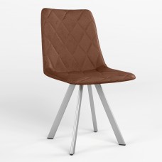 Стул на раме VERONIKA 4L ALU (BOX-1) RMB ECO-21 (Темно-коричневый) (NWS-122511)