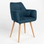 Стул на раме DASTER WOOD BLACK (BOX-1) LN PL-13 (Синий) (NWS-121252)