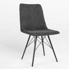 Стул на раме VERONIKA 4LX BLACK (BOX-4) LN PUMA-15 (Темно-пепельный) (NWS-122474)