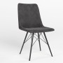 Стул на раме VERONIKA 4LX BLACK (BOX-4) LN PUMA-15 (Темно-пепельный) (NWS-122474)