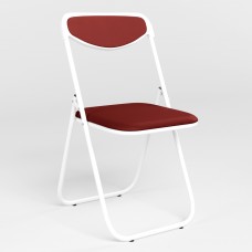 Стул на раме JACK SOFT WHITE V-25 (Темно-красный) (NWS-122586)