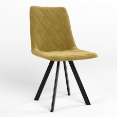 Стул на раме VERONIKA 4L BLACK (BOX-1) LN SORO-40 (Желто-горчичный) (NWS-122416)