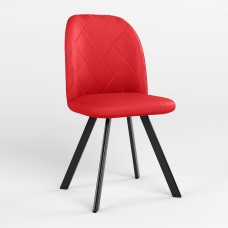 Стілець на рамі MILANA 4L BLACK (BOX-2) SMP ECO-90 (Червоний) (NWS-128648)