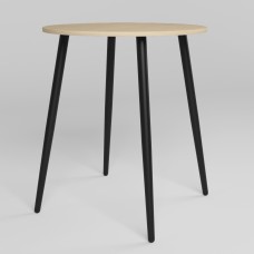 Стол MODERN LITE BLACK (18) D700х750 4L Береза ​​полярная (NWS-131289)