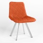 Стул на раме NICOLE 4L CHROME (BOX-2) SQR ECO-72 (Оранжевый) (NWS-121822)