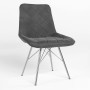 Стул на раме NICOLE 4LX CHROME (BOX-4) LN PUMA-15 (Темно-пепельный) (NWS-122153)