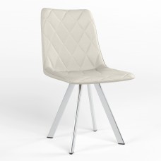 Стул на раме VERONIKA 4L CHROME (BOX-1) LN ECO-50 (Белый) (NWS-122423)