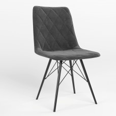 Стул на раме VERONIKA 4LX BLACK (BOX-1) LN SORO-95 (Темно-серый) (NWS-122483)