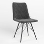 Стул на раме VERONIKA 4LX BLACK (BOX-1) LN SORO-95 (Темно-серый) (NWS-122483)