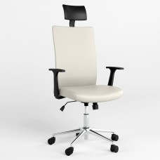 Кресло поворотное AIR R NET HR LUM CHROME SL CHR64 ECO-50 (белый) (NWS-125155)