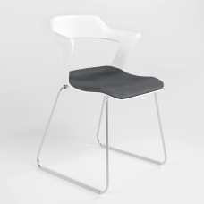 Стілець на рамі ZENITH PLAST PLUS COMBI WHITE CFS (BOX) CSE-13 (Темно-сірий) (NWS-129959)