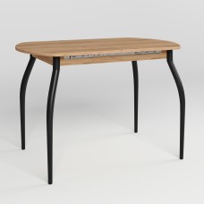 Стіл TALIO EXT LITE BLACK (18) 1100/1420х700 Дуб золотий (NWS-131830)