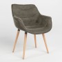 Стул на раме VENSAN WOOD BLACK (BOX) БУК PUMA-02 (Серо-бежевый) (NWS-129635)
