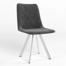 Стул на раме VERONIKA 4L CHROME (BOX-1) LN SORO-95 (Темно-серый) (NWS-122438)