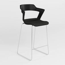 Стілець на рамі ZENITH PLAST PLUS COMBI WHITE CFS (BOX-2) CSE-14 (Чорний) (NWS-129960)
