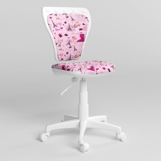 Стул поворотный MINISTYLE GTS WHITE P CM-04 (Розовый) (NWS-124323)