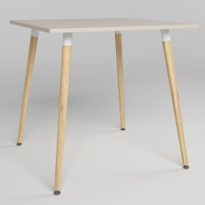 Стіл MODERN WOOD BEIGE (19) 800х800 WHITE/Бук ЛАК 1.018 BEIGE (19) 800х800 Бук ЛАК 1.018 (NWS-131451)