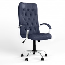 Кресло поворотное CUBA STEEL CHROME TILT CHR68 ECO-22 (Синий) (NWS-125476)