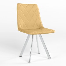 Стул на раме VERONIKA 4L CHROME (BOX-1) RMB ECO-01 (Бежевый) (NWS-122516)