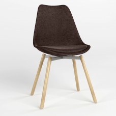 Стул на раме ASTI ALU SOFT WOOD (BOX-1) PL-06 (Темно-коричневый) (NWS-127237)
