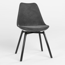 Стул на раме ASTI BLACK SOFT WOOD (BOX-3) PUMA-15 (Темно-пепельный) (NWS-127297)