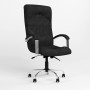 Кресло поворотное GERMES STEEL CHROME (COMFORT+ANYFIX) Micro-A (Черный) (NWS-126077)