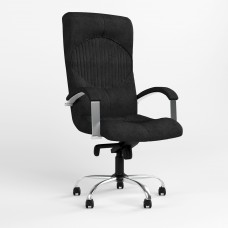 Кресло поворотное GERMES STEEL CHROME (COMFORT) Micro-A (Черный) (NWS-126078)