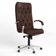 Кресло поворотное CUBA STEEL CHROME LE-K (Каштан) (NWS-125540)