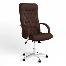 Кресло поворотное FIDEL STEEL CHROME TILT AL68 P LE-K (Каштан) (NWS-125944)