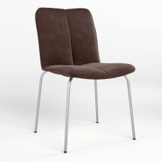 Стул на раме NICE ALU (BOX-4) SORO-28 (Светло-коричневый) (NWS-122065)