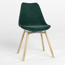 Стул на раме ASTI ALU SOFT WOOD (BOX-1) PUMA-08 (Изумрудно-зеленый) (NWS-127247)