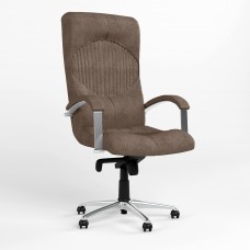 Кресло поворотное GERMES STEEL CHROME Micro-B (коричневый) (NWS-126080)