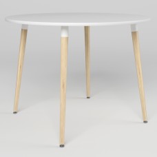 Стіл MODERN WOOD WHITE (19) D1000 4L WHITE/Бук ЛАК 1.018 (NWS-131443)