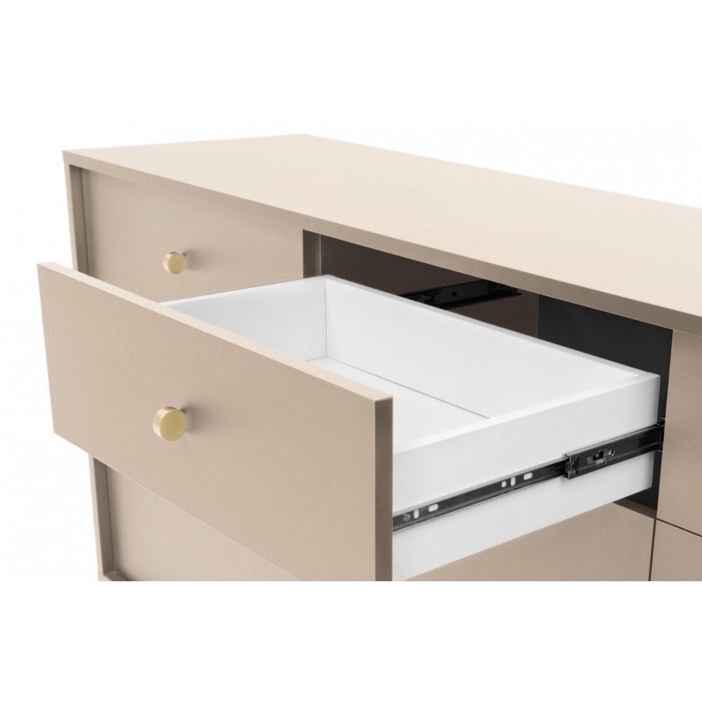 Комод Perfect Home Моно/Mono с 6 ящиками и золотыми ножками MKS154 Беж песочный (PFH-091209)