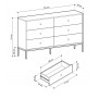 Комод Perfect Home Моно/Mono с 6 ящиками и золотыми ножками MKS154 Беж песочный (PFH-091209)