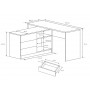 Стол офисный письменный Perfect Home Тео / Teo 3S/138 с 3 ящиками Белый (PFH-091165)