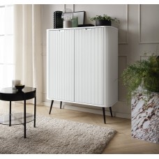 Комод Perfect Home Зова / Zova 2-дверний з чорними ніжками K103 Білий (PFH-091285)
