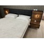 Ліжко (каркас) Perfect Home Мілтон / Milton 160 з м'яким ізголів'ям двоспальне Каштан/антрацит (PFH-091084)