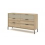 Комод Perfect Home Летто / Letto 6S/153 з 6 шухлядами Дуб терра темний/сірий кам'яний (PFH-092037)