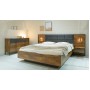 Ліжко (каркас) Perfect Home Мілтон / Milton 160 з м'яким ізголів'ям двоспальне Каштан/антрацит (PFH-091084)