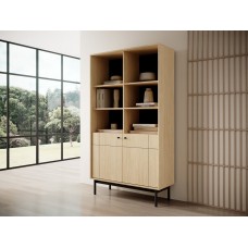 Стелаж Perfect Home Джапанді / Japandi R104 2-дверний Дуб лінеа (PFH-091465)