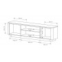 Тумба під ТВ Perfect Home Торро / Torro 3D/200 3-дверна Дуб кремона/чорний (PFH-091417)