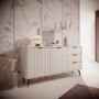 Комод Perfect Home Ланте / Lante 2-дверний з 3 шухлядами і чорними ніжками 2D3S/163 Беж (PFH-091177)