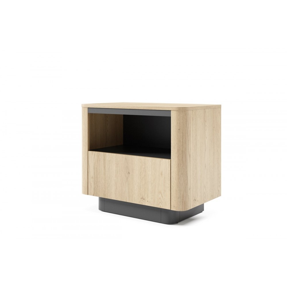 Тумба приліжкова Perfect Home Торро / Torro 1S/63 з 1 шухлядою Дуб кремона/чорний (PFH-091419)