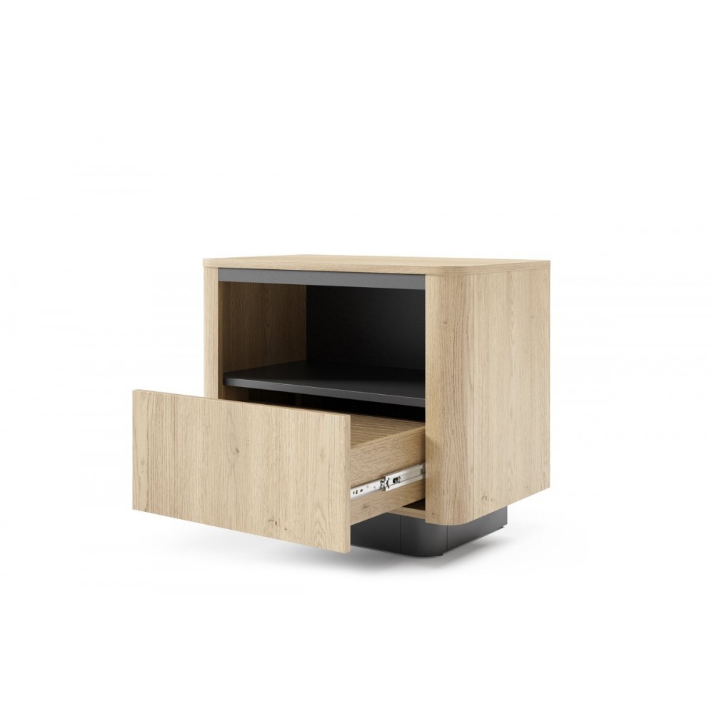 Тумба приліжкова Perfect Home Торро / Torro 1S/63 з 1 шухлядою Дуб кремона/чорний (PFH-091419)