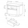 Тумба приліжкова Perfect Home Торро / Torro 1S/63 з 1 шухлядою Дуб кремона/чорний (PFH-091419)