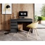 Стіл туалетний письмовий Perfect Home Ада / Ada 5S/120 з 5 шухлядами Антрацит (PFH-091308)