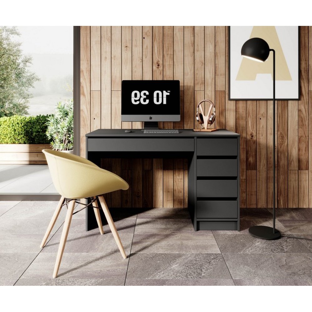 Стіл туалетний письмовий Perfect Home Ада / Ada 5S/120 з 5 шухлядами Антрацит (PFH-091308)